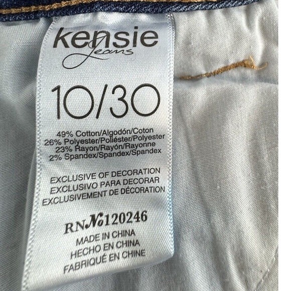 Kensie Jeans‎ Blue Denim Embroidered Floral Skinny Fit 10/30 Streetwear 67-39 - Picture 4 of 14